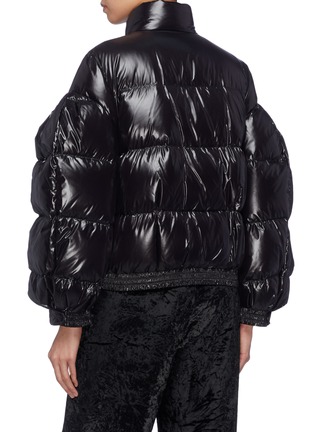Back View - Click To Enlarge - MONCLER - x Simone Rocha 'Carrie' embellished logo down puffer jacket