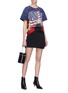 Figure View - Click To Enlarge - DRY CLEAN ONLY - 'American Eagle' mesh yoke graphic print panel T-shirt