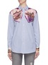 Main View - Click To Enlarge - DRY CLEAN ONLY - Graphic print panel stripe shirt