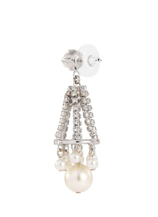 Detail View - Click To Enlarge - ERICKSON BEAMON - 'Knights' Swarovski crystal glass pearl drop earrings