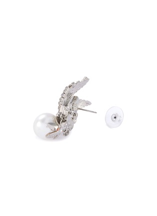 Detail View - Click To Enlarge - ERICKSON BEAMON - 'Knights' Swarovski crystal glass pearl stud earrings
