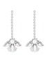 Main View - Click To Enlarge - ERICKSON BEAMON - 'Knights' Swarovski crystal glass pearl drop earrings