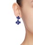 Front View - Click To Enlarge - OOAK - 'Petaloid' mismatched detachable drop earrings