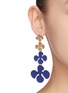 Figure View - Click To Enlarge - OOAK - 'Petaloid' mismatched detachable drop earrings