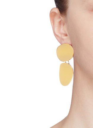 Front View - Click To Enlarge - OOAK - 'Portrait' detachable drop earrings
