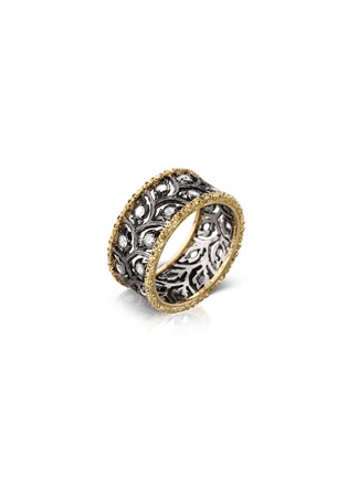 Main View - Click To Enlarge - BUCCELLATI - 'Ramage Eternelle' diamond 18k yellow gold leaf openwork ring