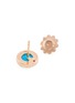 Detail View - Click To Enlarge - ROBERTO COIN - 'Cocktail' diamond agate chalcedony 18k rose gold earrings