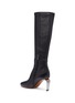Detail View - Click To Enlarge - CLERGERIE - 'Meline' metal heel stretch nappa leather knee high boots