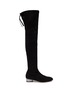 Main View - Click To Enlarge - STUART WEITZMAN - 'Prism 30' glass crystal heel suede thigh high boots