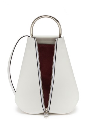 Main View - Click To Enlarge - PROENZA SCHOULER - 'Vertical Zip' suede gusset leather backpack