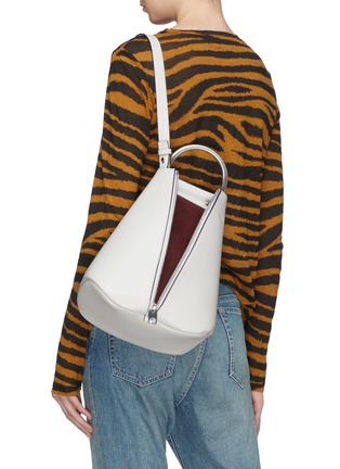 Figure View - Click To Enlarge - PROENZA SCHOULER - 'Vertical Zip' suede gusset leather backpack
