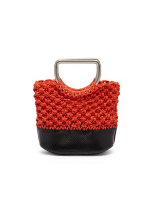 Main View - Click To Enlarge - PROENZA SCHOULER - 'Market' small snake-embossed leather macramé bag