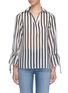 Main View - Click To Enlarge - ALICE & OLIVIA - 'Geraldine' drawstring cuff stripe tunic top