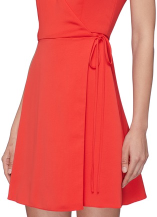 Detail View - Click To Enlarge - ALICE & OLIVIA - 'Doralee' ruffle sleeve wrap dress