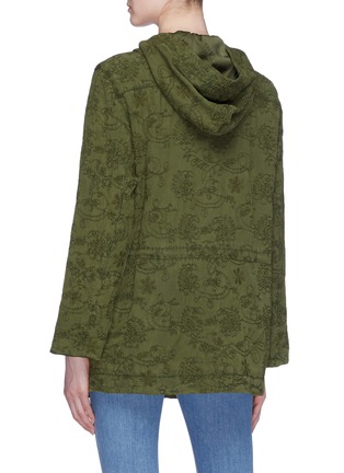 Back View - Click To Enlarge - ALICE & OLIVIA - 'Marna' floral embroidered twill parka