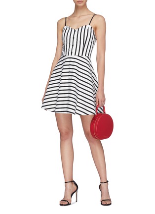 Figure View - Click To Enlarge - ALICE & OLIVIA - 'Nella' button stripe dress