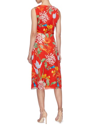 Back View - Click To Enlarge - ALICE & OLIVIA - 'Tasia' floral print wrap midi dress