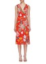 Main View - Click To Enlarge - ALICE & OLIVIA - 'Tasia' floral print wrap midi dress