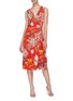 Figure View - Click To Enlarge - ALICE & OLIVIA - 'Tasia' floral print wrap midi dress