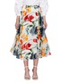 Main View - Click To Enlarge - ALICE & OLIVIA - 'Earla' floral burnout flared midi skirt