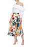 Figure View - Click To Enlarge - ALICE & OLIVIA - 'Earla' floral burnout flared midi skirt