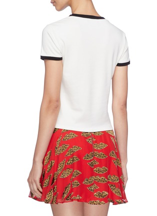 Back View - Click To Enlarge - ALICE & OLIVIA - 'Rylyn' Stacey slogan embroidered ringer T-shirt