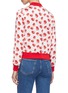 Back View - Click To Enlarge - ALICE & OLIVIA - x Donald Robertson 'Lonnie' lip print cropped bomber jacket