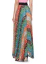 Back View - Click To Enlarge - ALICE & OLIVIA - 'Katz' floral stripe pleated maxi skirt