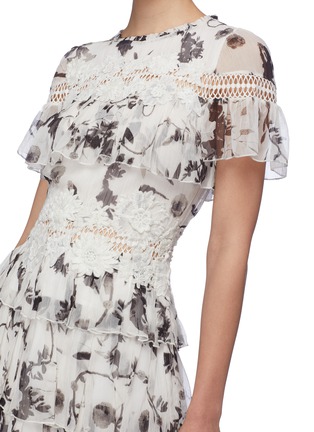 Detail View - Click To Enlarge - ALICE & OLIVIA - 'Paola' floral print tiered ruffle dress
