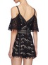 Back View - Click To Enlarge - ALICE & OLIVIA - 'Drixa' pom pom guipure lace off-shoulder rompers