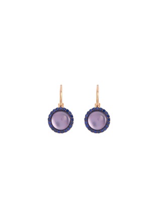 Main View - Click To Enlarge - ROBERTO COIN - 'Cocktail' amethyst quartz sapphire 18k rose gold earrings