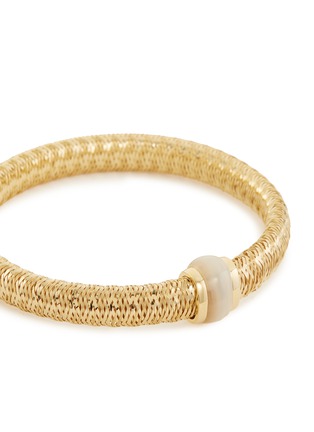 Detail View - Click To Enlarge - ROBERTO COIN - 'Primavera' mother-of-pearl 18k yellow gold bangle
