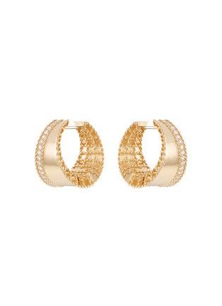 Main View - Click To Enlarge - ROBERTO COIN - 'Princess' diamond 18k yellow gold earrings