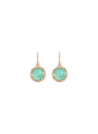 Main View - Click To Enlarge - ROBERTO COIN - 'Cocktail' diamond chalcedony 18k rose gold earrings