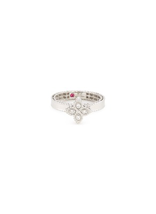 Main View - Click To Enlarge - ROBERTO COIN - 'Princess Flower' diamond 18k white gold ring