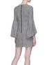Back View - Click To Enlarge - ALICE & OLIVIA - 'Thym' drape ruffle sleeve houndstooth check plaid dress