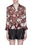 Main View - Click To Enlarge - ALICE & OLIVIA - 'Eloise' floral burnout chiffon shirt