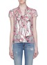 Main View - Click To Enlarge - ALICE & OLIVIA - 'Jeannie' tie neck floral print blouse