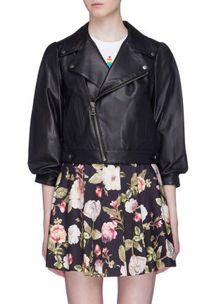 Main View - Click To Enlarge - ALICE & OLIVIA - 'Arlo' leather jacket