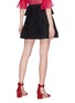 Back View - Click To Enlarge - ALICE & OLIVIA - 'Iggy' lace panel plissé pleated tiered skirt