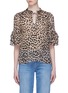 Main View - Click To Enlarge - ALICE & OLIVIA - 'Julius' tiered cuff leopard burnout tunic top