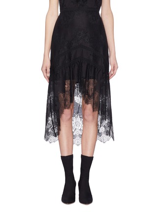 Main View - Click To Enlarge - ALICE & OLIVIA - 'Triss' Chantilly lace high-low skirt