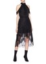 Figure View - Click To Enlarge - ALICE & OLIVIA - 'Triss' Chantilly lace high-low skirt