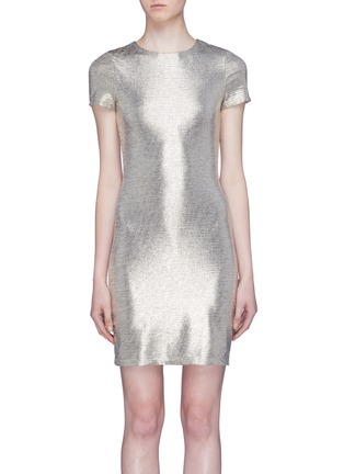 Main View - Click To Enlarge - ALICE & OLIVIA - 'Delora' metallic T-shirt dress