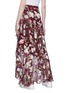 Back View - Click To Enlarge - ALICE & OLIVIA - 'Walker' tiered ruffle floral burnout high-low skirt