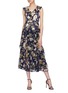 Figure View - Click To Enlarge - ALICE & OLIVIA - 'Uma' ruffle lace godet floral print silk skirt