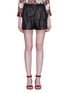 Main View - Click To Enlarge - ALICE & OLIVIA - 'Conry' pleated leather shorts