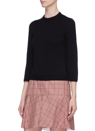 Front View - Click To Enlarge - ALICE & OLIVIA - 'Aster' detachable ruffle cuff sweater