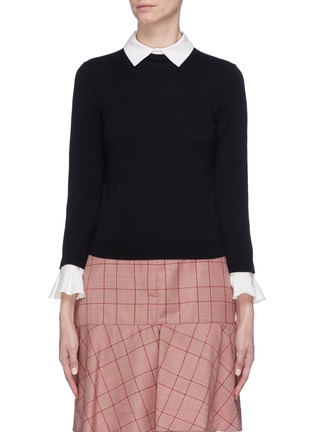 Main View - Click To Enlarge - ALICE & OLIVIA - 'Aster' detachable ruffle cuff sweater