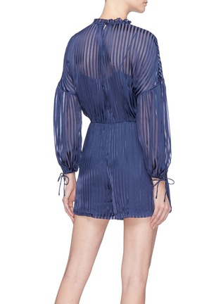 Back View - Click To Enlarge - ALICE & OLIVIA - 'Callan' stripe burnout rompers